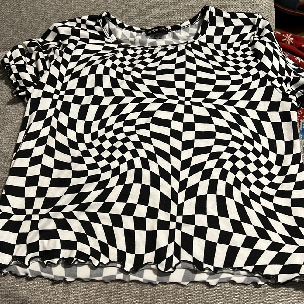 Black and white crop top L
